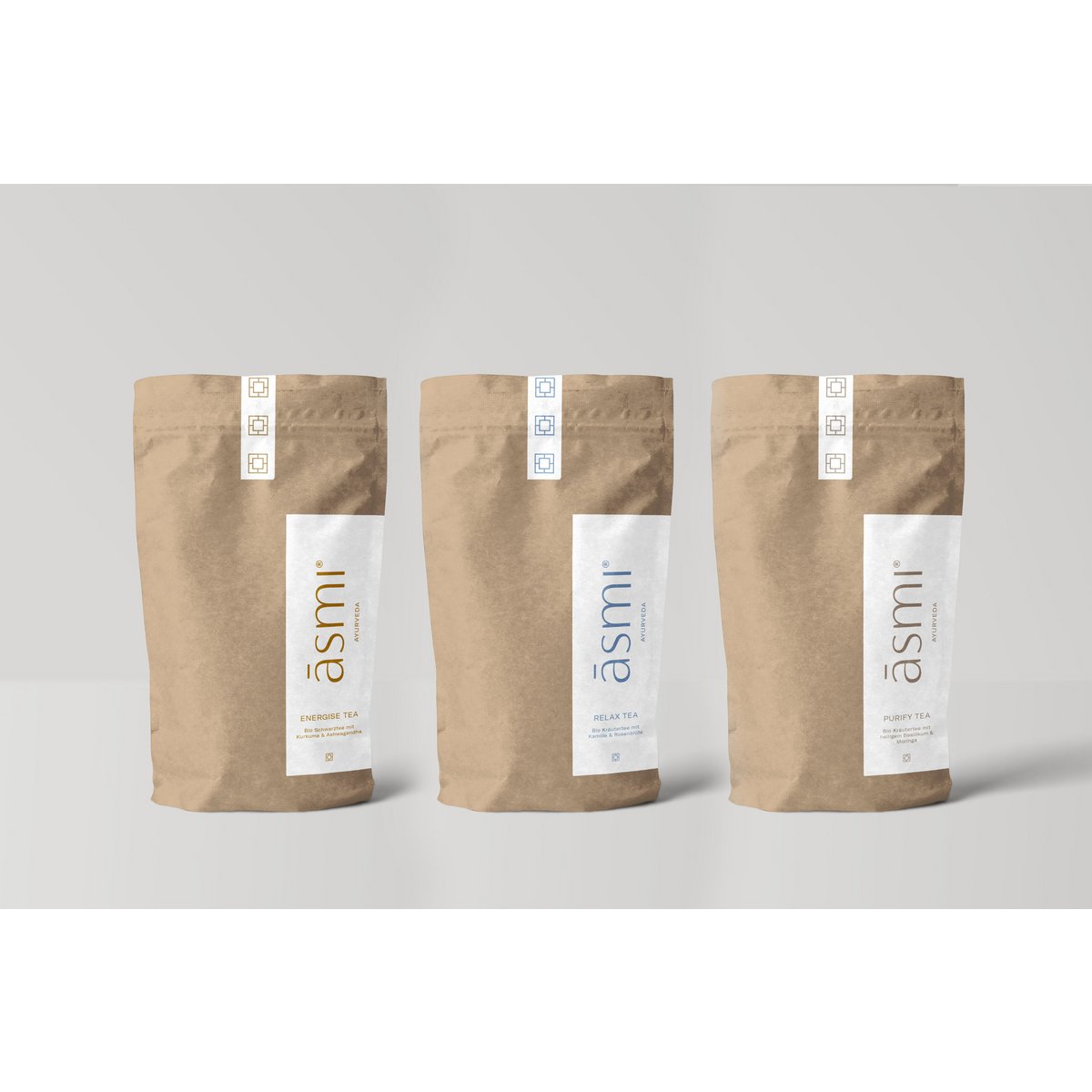 āsmi Teeset Relax, Energie & Purify - Öko Paper Bag