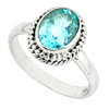 Ring „Geist und Selbstausdruck“ aus Blautopas und 925er Silber