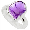 Ring „Klarheit und Weisheit“ aus rohem Amethyst und 925er Silber