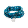 Mala "Revelation" Armband mit 108 Apatit-Perlen