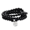 Mala-Armband "Anker" aus Onyx