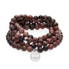 Mala-Armband "Mastery of Emotions" aus 108 Rhodonit-Perlen