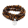 Armband Mala "OM" aus 108 Perlen in Tigerauge