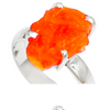 „Colorful Life“-Ring aus mexikanischem orangefarbenem Opal und 925er Silber