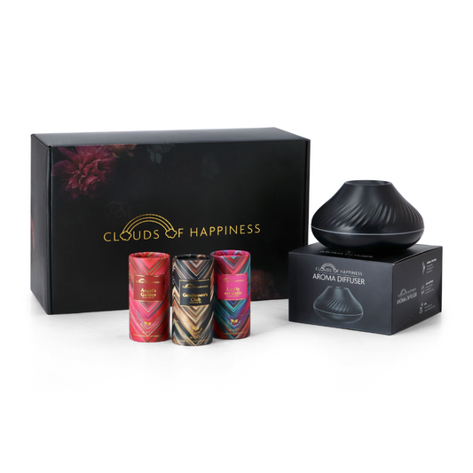 Geschenkbox Black Flame Diffuser + La Vie est belle + Angels Garden + Gentlemans Club