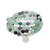 "Genius" Mala - Armband mit 108 Regenbogen - Fluorit - Perlen - Pure Essence Ayurveda