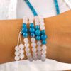 "Guan Yin" Mala - Armband aus Mondstein und blauem Apatit - Pure Essence Ayurveda