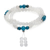 "Guan Yin" Mala - Armband aus Mondstein und blauem Apatit - Pure Essence Ayurveda